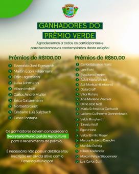 Divulgados os ganhadores do Prêmio Verde