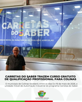 Carretas do Saber trazem curso gratuito de qualificação profissional para Colinas
