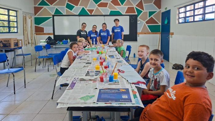 Colônia de Férias de Colinas inicia programação em parceria com o SESC Lajeado